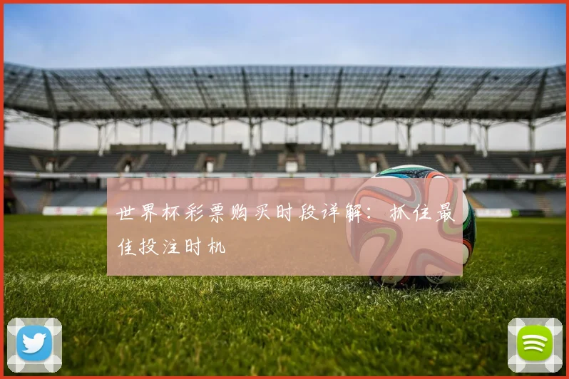 世界杯彩票购买时段详解:抓住最佳投注时机
